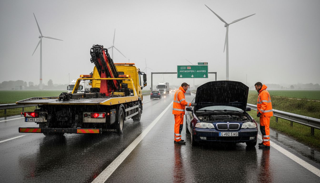 Voiture en panne sur l'autoroute : préparez votre voiture pour l'hiver pour éviter le dépannage.