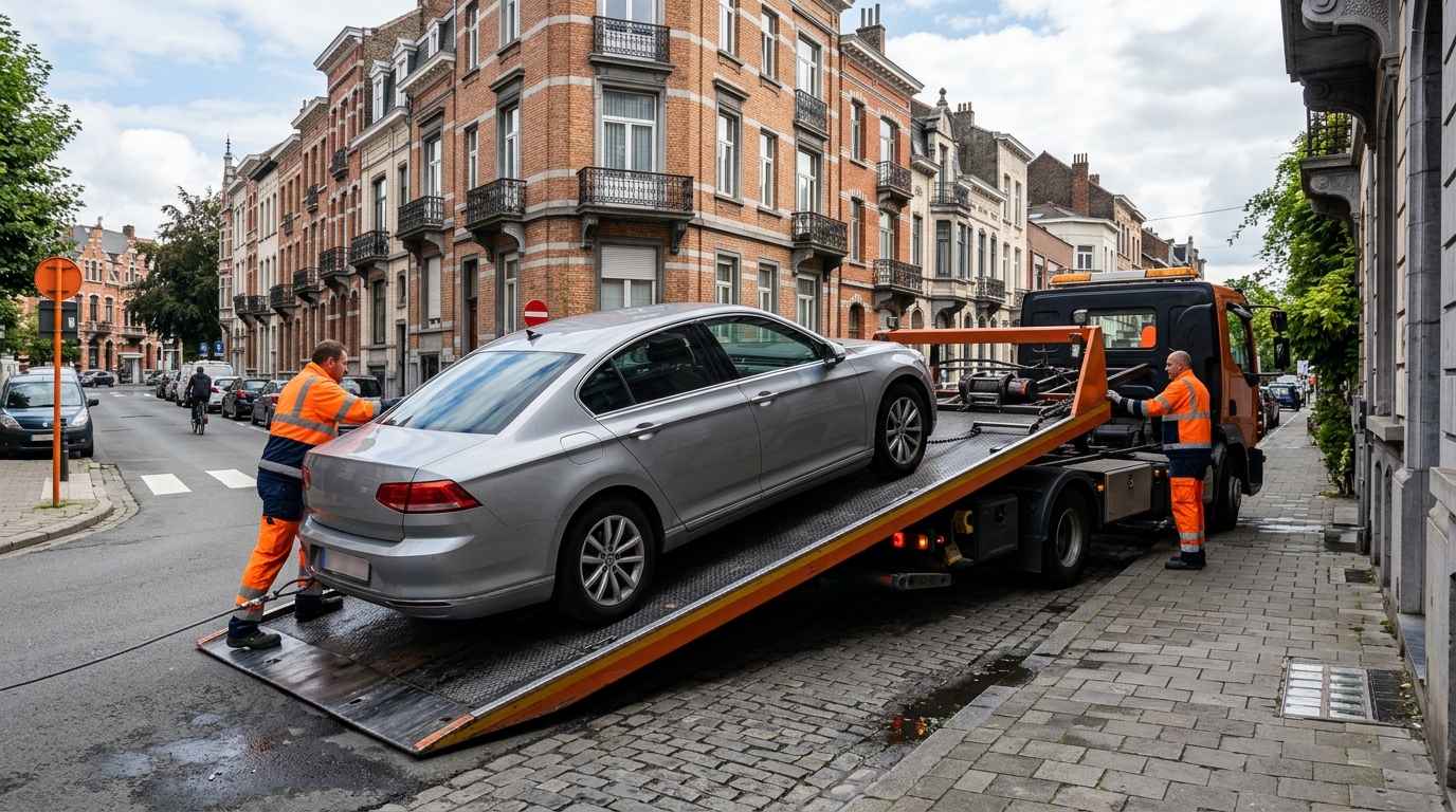 Service de remorquage professionnel pour une voiture en panne à Forest Bruxelles.