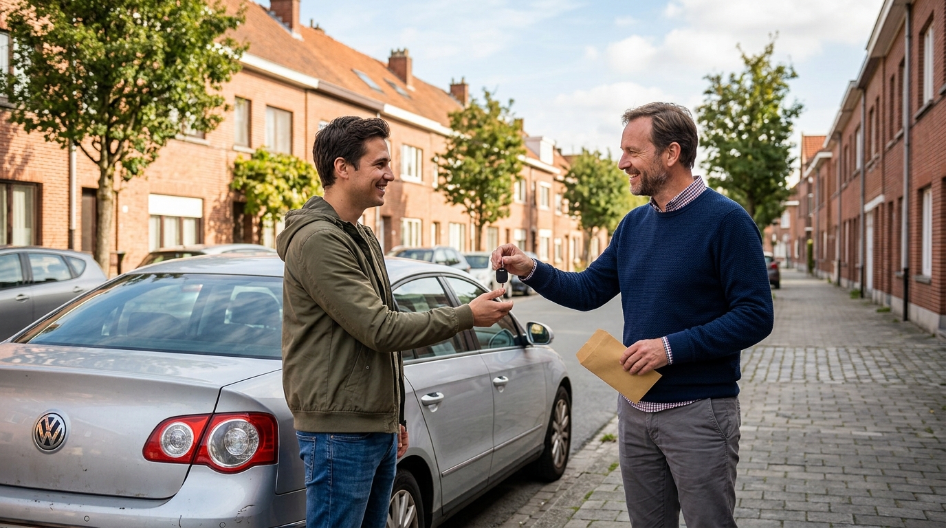 Achat voiture en Belgique avec paiement cash immédiat entre particulier et acheteur professionnel